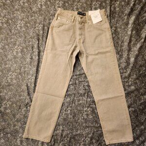 Albercrombie & fitch light brown, tan, womens jean 31W 30L LOOSE